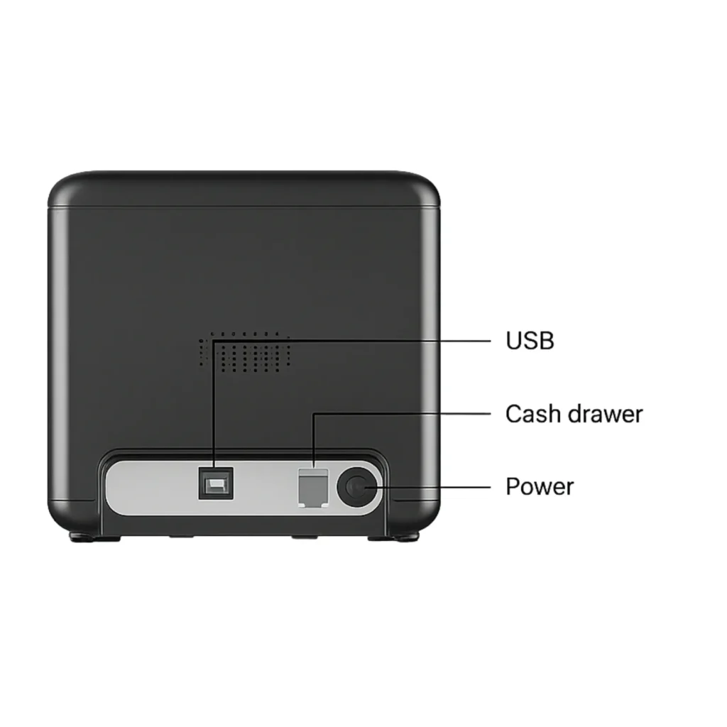 Retails 809L POS printer backside